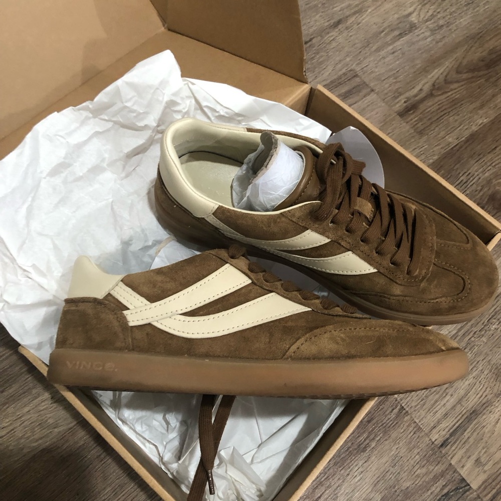 Vince Oasis suede sneaker, Elmwood size 8